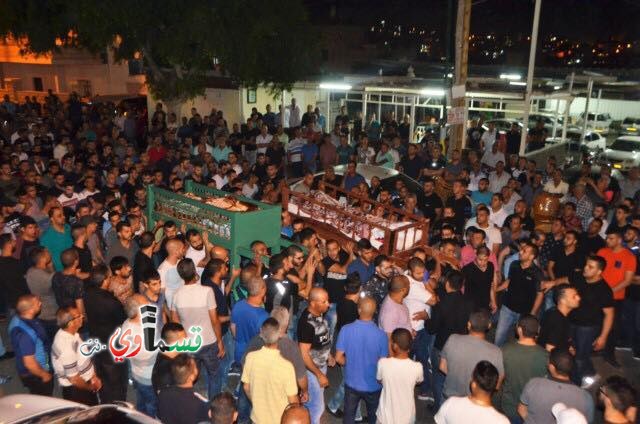 الآلاف في وداع الطالبين الجامعيين رشاد ابريق ونزار درويش من ابو سنان ضحيتا حادث جنين